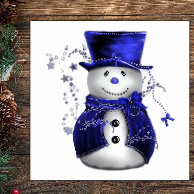 Blue Christmas Snowman Poster (Von Creator hochgeladen)