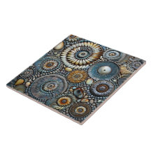 Blue Christmas Spiral Muster