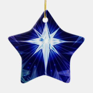 Blue Christmas star Ornament