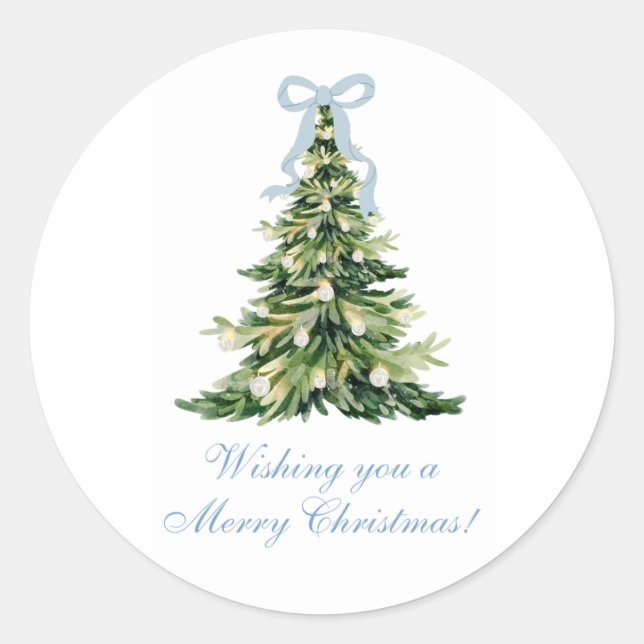 Blue Christmas Sticker (Vorderseite)