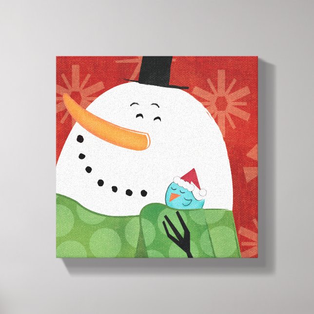 Blue Christmas Tasse mit Dark Cocoa Leinwanddruck (Vorderseite)