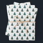 Blue Christmas Tree Farm Geschenk Wrap Geschenkpapier Set<br><div class="desc">Viel Blauer (Bogen) Weihnachten mit dieser skurrilen Geschenkpackung!</div>