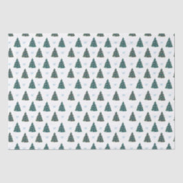 Blue Christmas Tree Farm Geschenk Wrap Seidenpapier