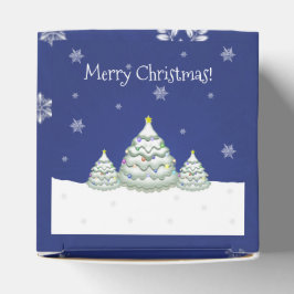 Blue Christmas Tree Favor Box Geschenkschachtel