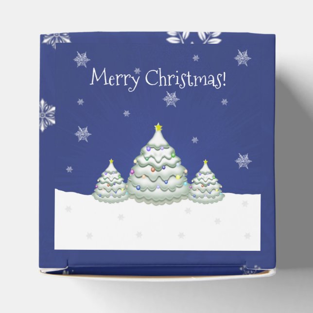 Blue Christmas Tree Favor Box Geschenkschachtel (Oben)