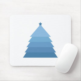 Blue Christmas Tree Mouse Pad Mousepad