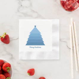 Blue Christmas Tree Napkin Serviette