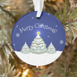 Blue Christmas Tree Ornament