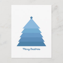 Blue Christmas Tree Postcard Postkarte