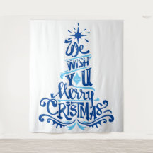 Blue Christmas tree Redewendungen wünscht Grüße