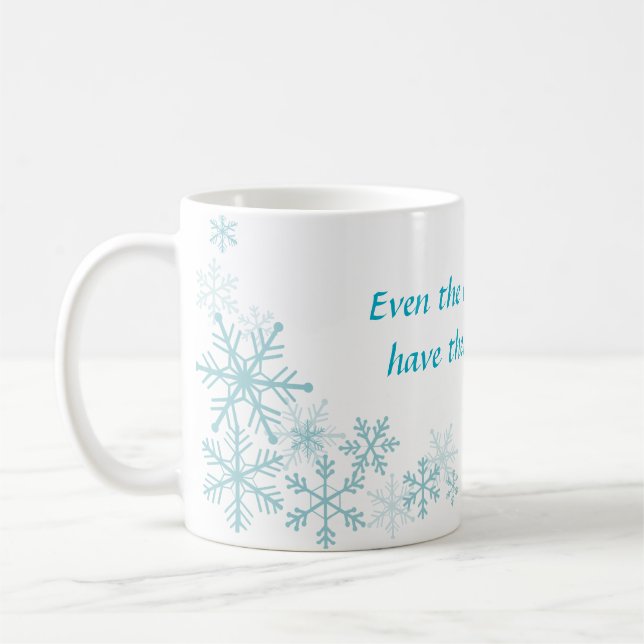 Blue Christmas Winter Tasse (Links)