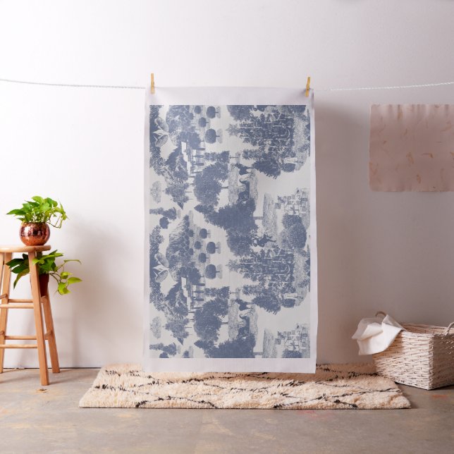 Blue Christmas Winter Wonderland 30" Stoff (Beispiel)