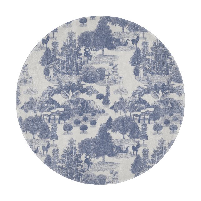 Blue Christmas Winter Wonderland Schneidebrett (Vorderseite)