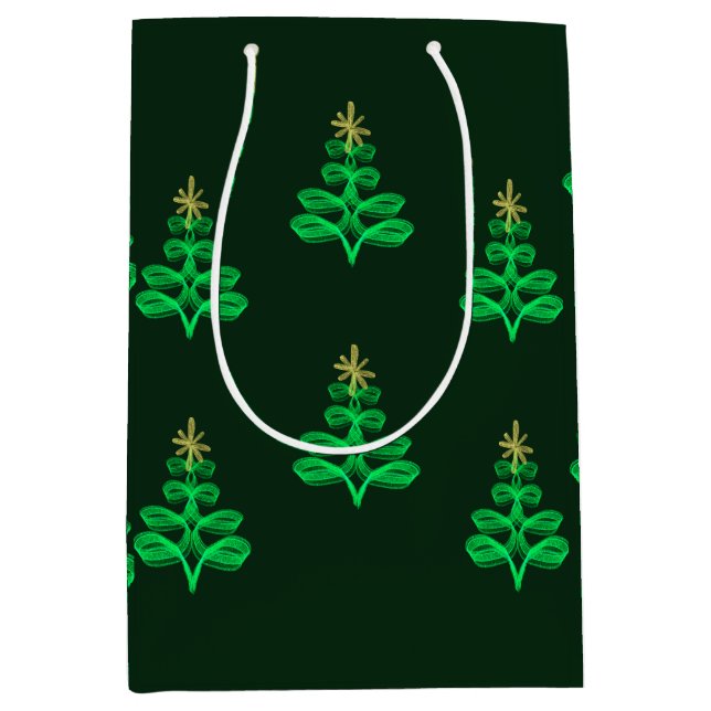 Blue Christmas wrapping paper  Mittlere Geschenktüte (Vorderseite)