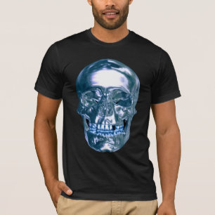 Blue Chrome Skull-Shirt T-Shirt