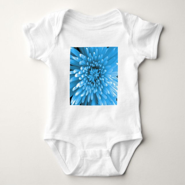 Blue Chrysanthemum Baby Strampler (Vorderseite)
