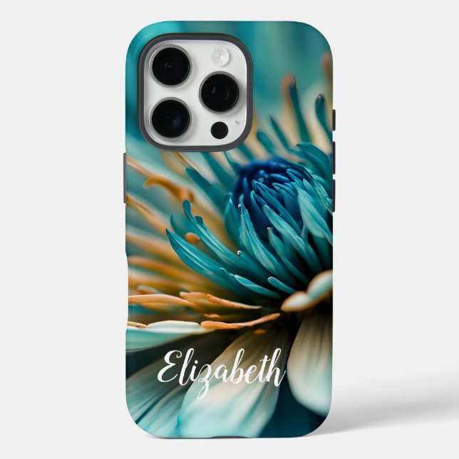 Blue Chrysanthemum Blume iPhone / iPad Gehäuse Case-Mate iPhone Hülle (Rückseite)