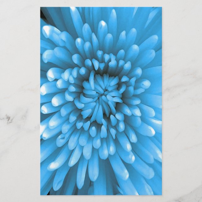 Blue Chrysanthemum Briefpapier (Vorderseite)