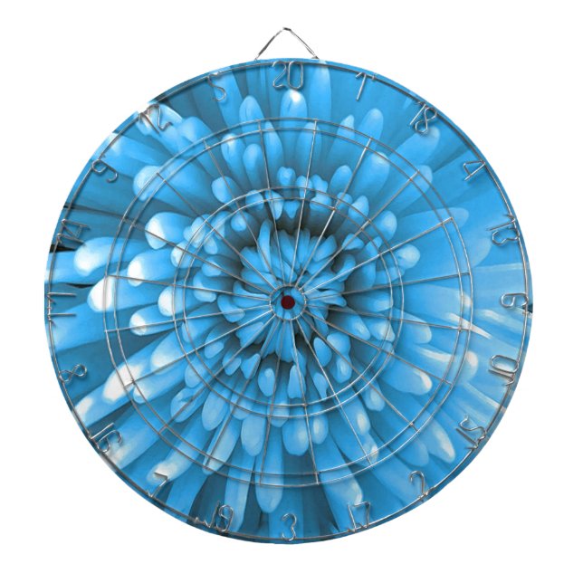 Blue Chrysanthemum Dartscheibe (vorne)