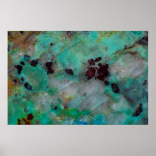 Blue Chrysocolla Jasper Poster