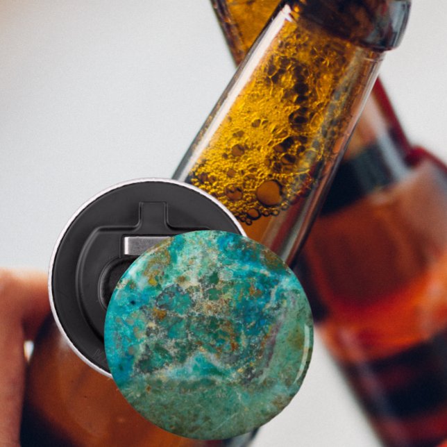 Blue Chrysocolla Mineral Stone Flaschenöffner (In Situ Beer Bottle)