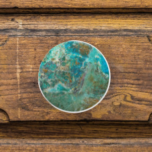 Blue Chrysocolla Mineral Stone Keramikknauf