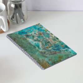 Blue Chrysocolla Mineral Stone Notizblock