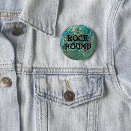 Blue Chrysocolla Mineral Stone Rock Hound Button