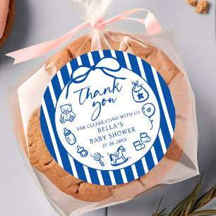 Blue Ciao Baby Italienische Babydusche Aufkleber