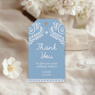 Blue Cielito Lindo Baby Dusche Vielen Dank Geschenkanhänger