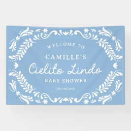 Blue Cielito Lindo Baby Dusche Willkommen Banner