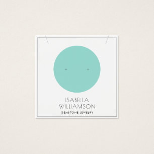 Blue Circle Earring Juwelier Display Card