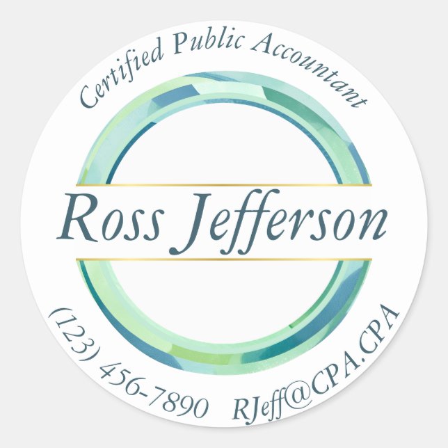 Blue Circle Logo Runder Aufkleber (Vorderseite)