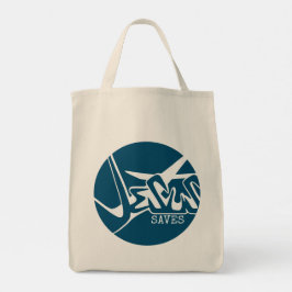 Blue Circle The Cross Jesus Saves Graffiti Tragetasche