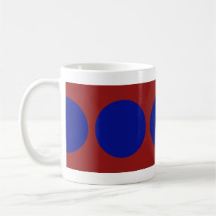 Blue Circles on Red Kaffeetasse