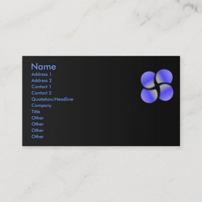 Blue Circles-Visitenkarte Visitenkarte (Vorderseite)