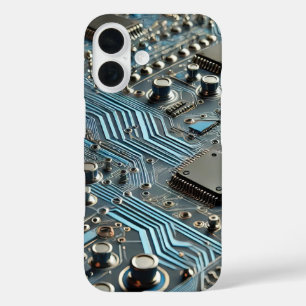 Blue Circuit Board Phone Case