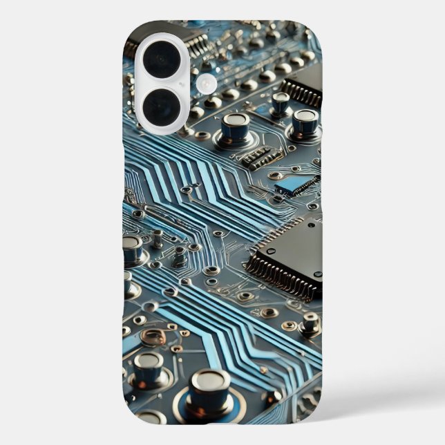 Blue Circuit Board Phone Case (Rückseite)