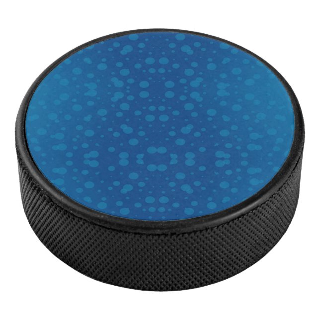 Blue circular product with a polka dot pattern  eishockey puck (3/4)