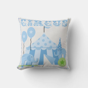 Blue Circus Fun Pillow Kissen
