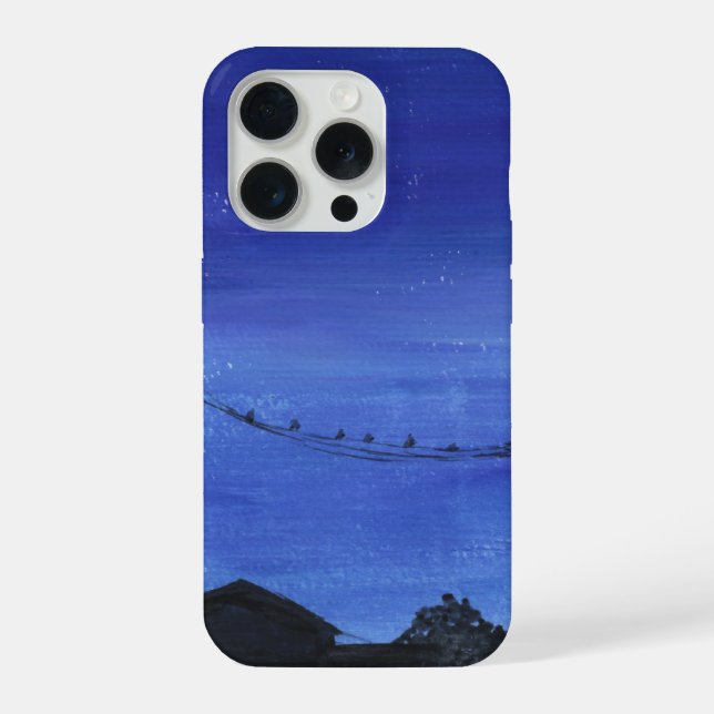 Blue Cityscape Phone Case iPhone Hülle (Rückseite)