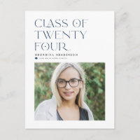 Blue Class of 2022 Moderner Minimalistischer Absch