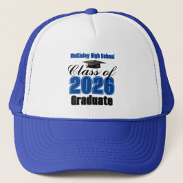 Blue Class of 2026 Graduation Custom Truckerkappe