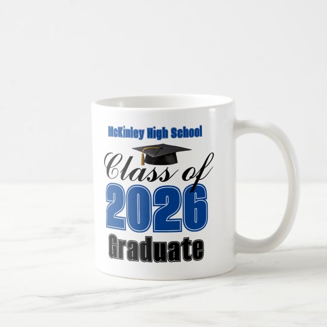 Blue Class of 2026 Graduation Keepsake Kaffeetasse (Rechts)