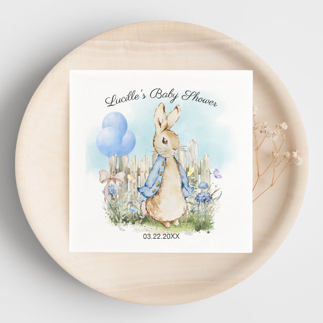 Blue Classic Bunny Peter Baby Duschpapier Napkins Serviette (Von Creator hochgeladen)