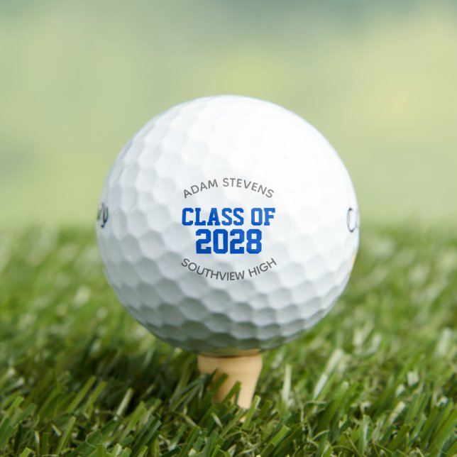Blue Classic Varsity Graduate Class Gift Golfball (Insitu T-Shirt)