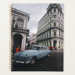 Blue Classic Vintage Car Cityscape Planer