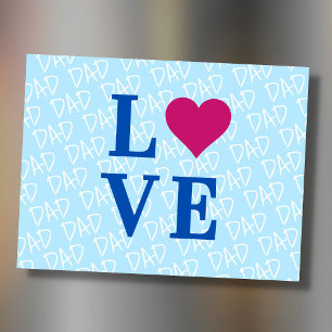 Blue Classy LIEBE VATER Postkarte
