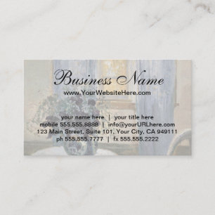 Blue Clematis in the Artist's Studio, Anna Ancher Visitenkarte