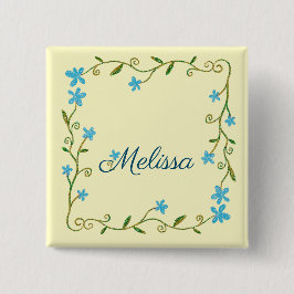 Blue Climbing Blume Button